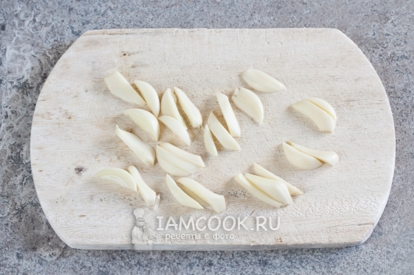 Peel and chop the garlic