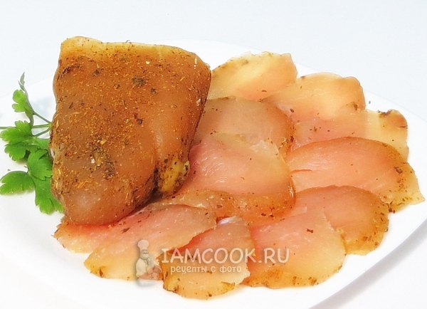 Photo of basturma from chicken breast at home