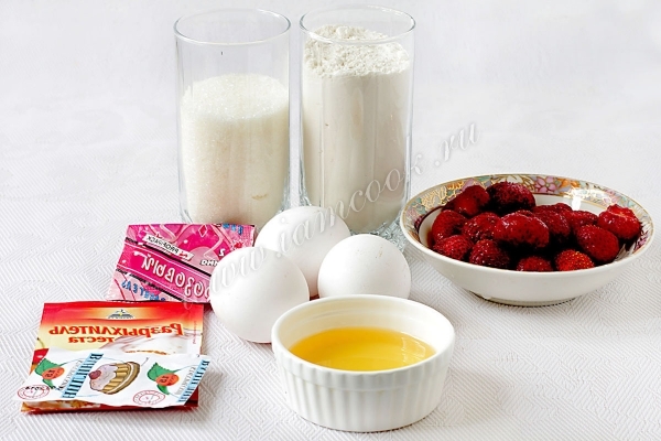 Ingredientes para rollos de fresa
