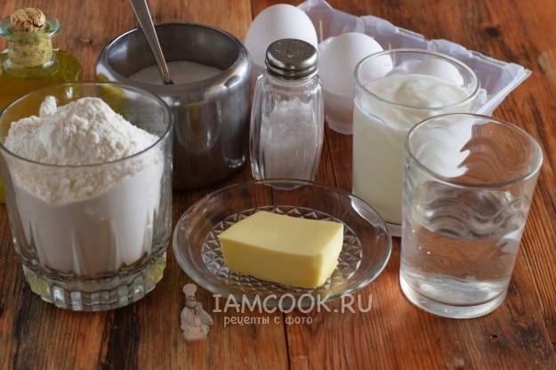 Ingredienser til pandekager på yoghurt