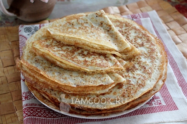 La receta de panqueques en kulesh