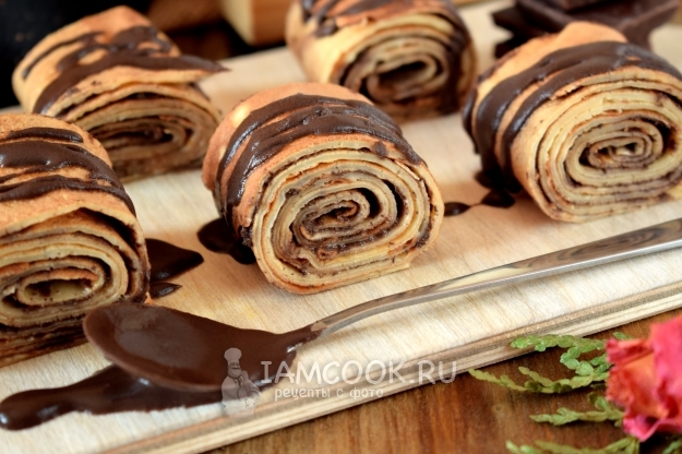 Panqueques hechos con chocolate