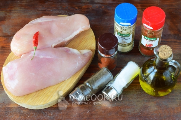 Ingredientes para pechugas de pollo