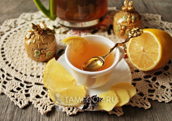 מתכון תה ג'ינג'ר עם לימון ודבש