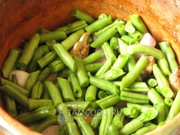 Vložte zelené fazole