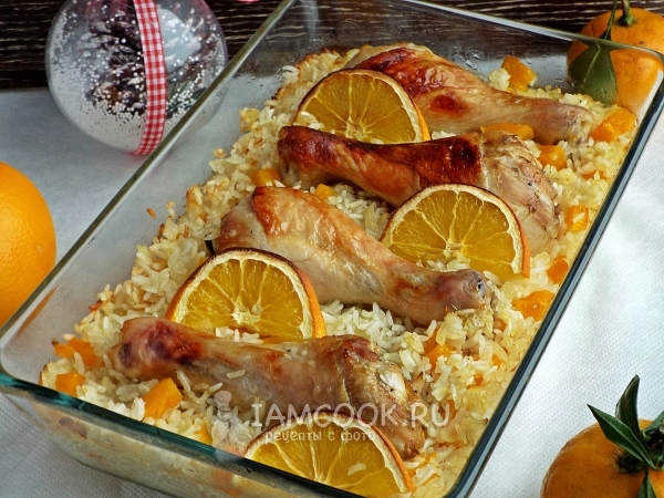 Рецептата за цитрусови пиле на оризова възглавница