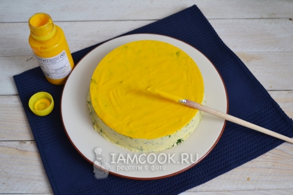 Cover cheese with latex for cheese