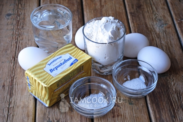 Ingredienser til margarine eclairs
