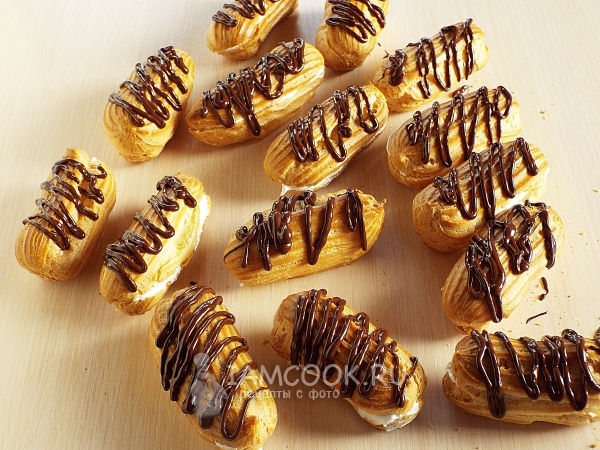 Photo of eclairs with protein cream