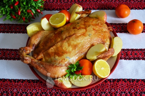 Fotografie plněné kuře bez kostí
