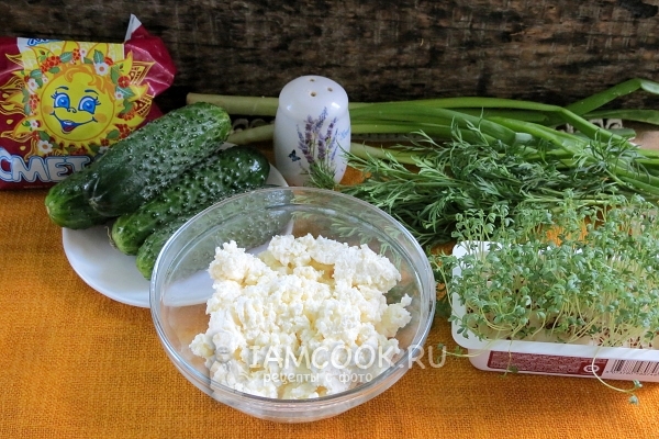Ingredienser til fyldte agurker