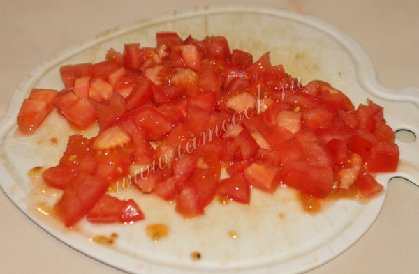 切碎的西红柿