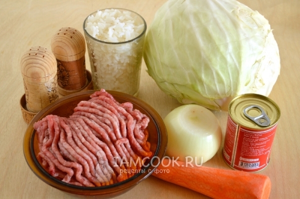 Zutaten für Kohlrollen mit Rinderhackfleisch aus Marmorrindfleisch