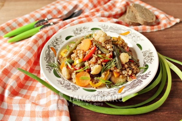 Рецепта за елда със зеленчуци в тиган