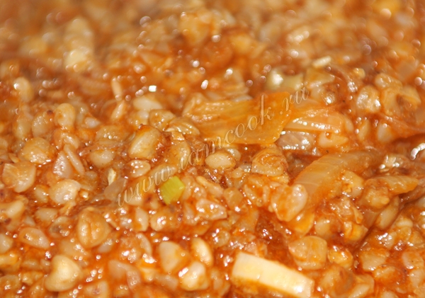 Photo of buckwheat with stew