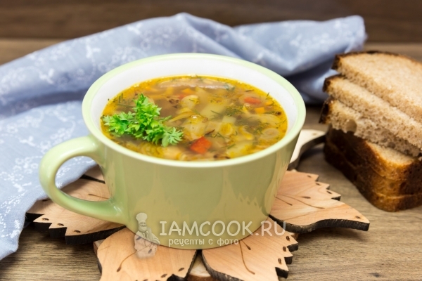 मांस के बिना अनाज सूप के लिए पकाने की विधि