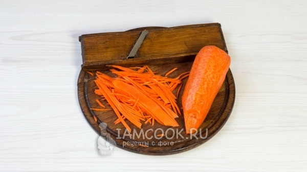 Rallar zanahorias en rallador