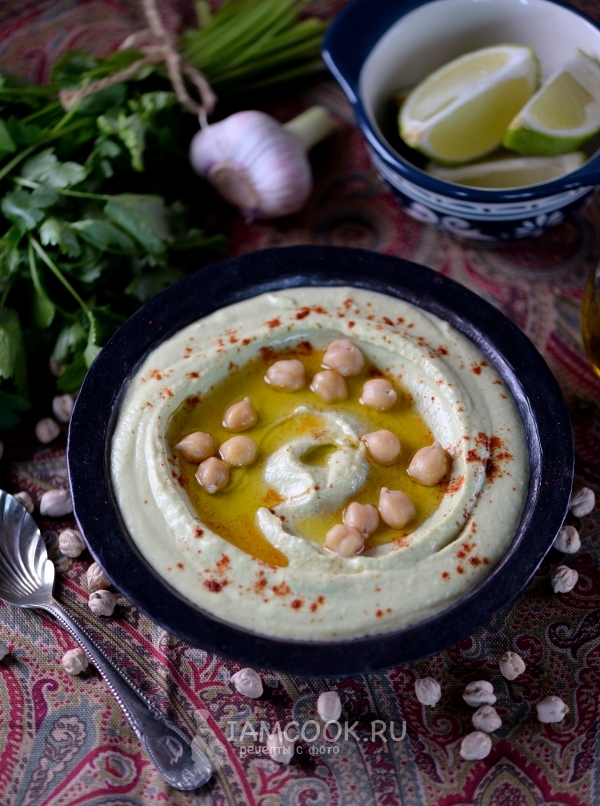 Hummus Foto auf Hebräisch