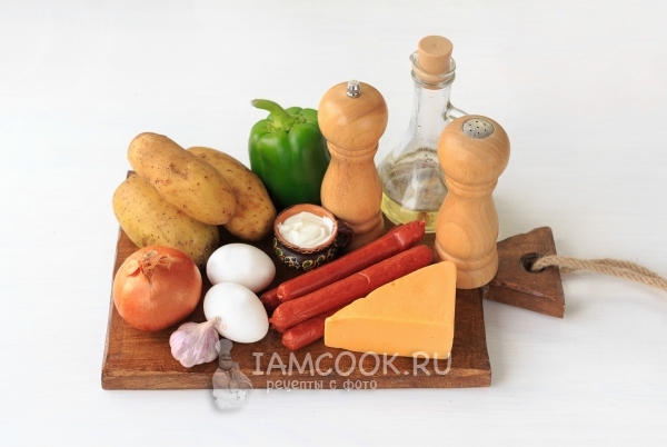 Ingredienti per l'omelette spagnola