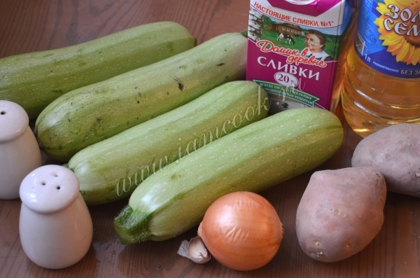 Ingredientes para sopa de calabaza