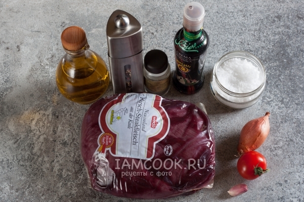 Ingredients for venison carpaccio
