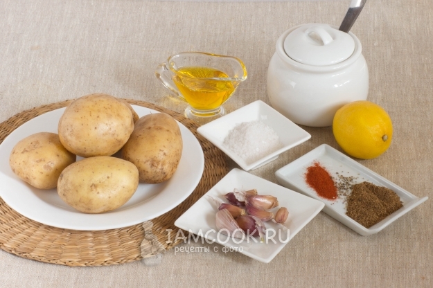 Ingredientes para patatas en coreano