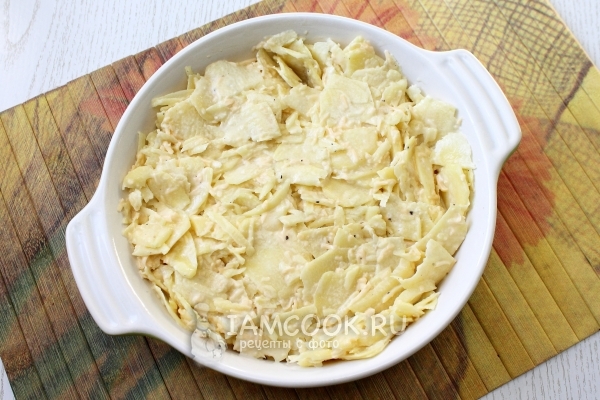 Basis für Kartoffelauflauf mit Käse