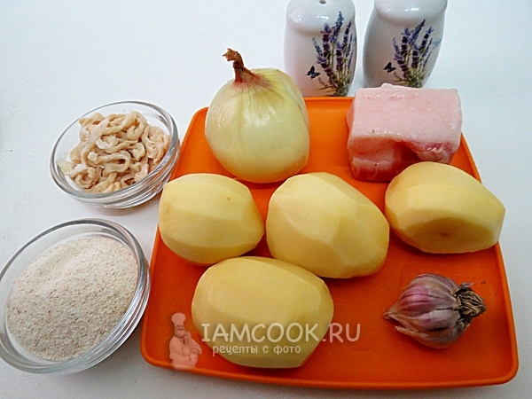 Ingredientes para salchichas de papa al horno