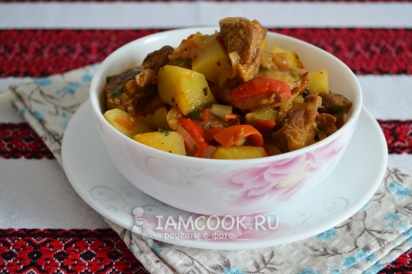 Recipe for potatoes with meat in kazane