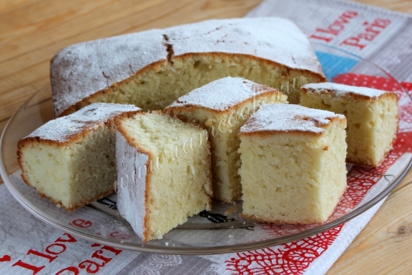 The recipe for a French cake