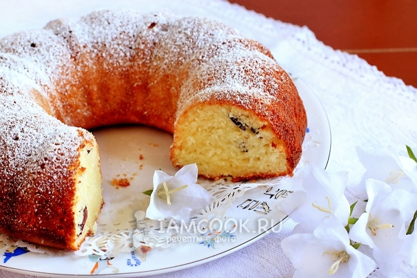 תמונה של עוגה עם גבינת קוטג 'ושמנת חמוצה