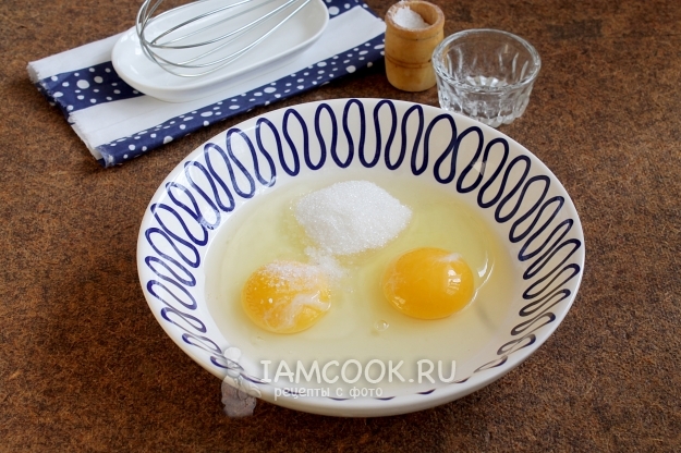 Collega le uova con lo zucchero