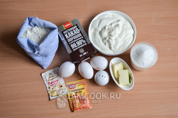 Ingredients for the classic Zebra cake