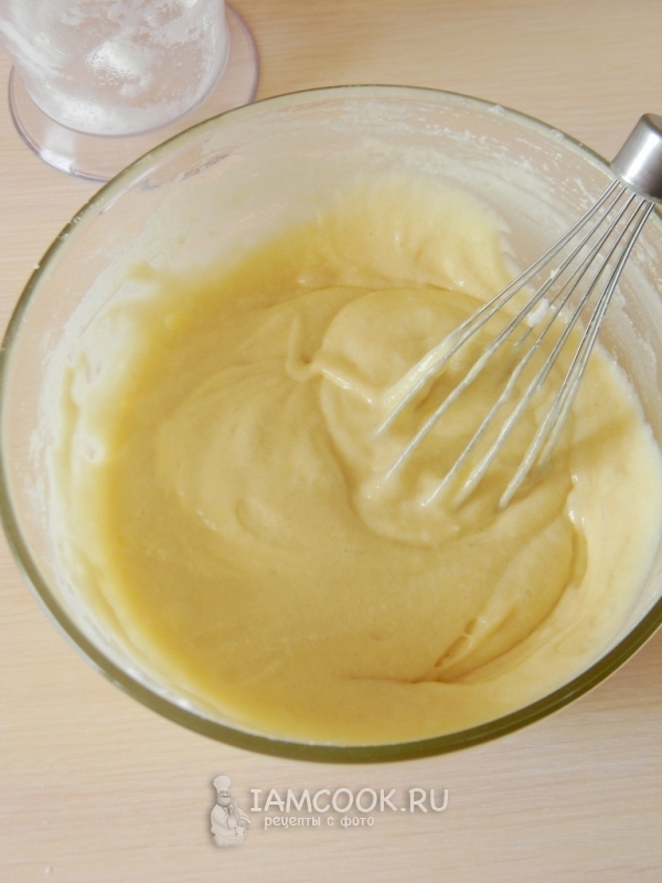 Stir dough with proteins