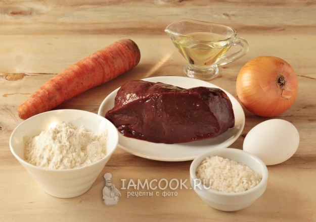 Ingredienti per le cotolette di fegato di manzo con carote