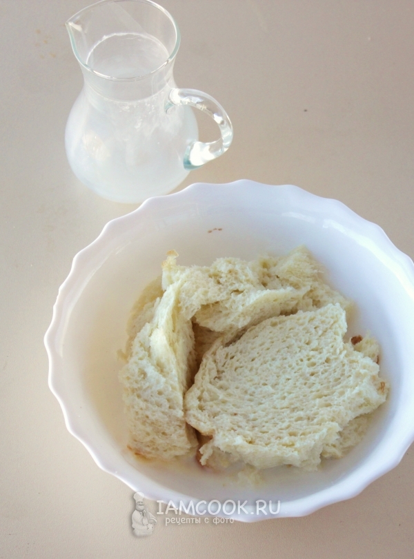 Soak bread in milk