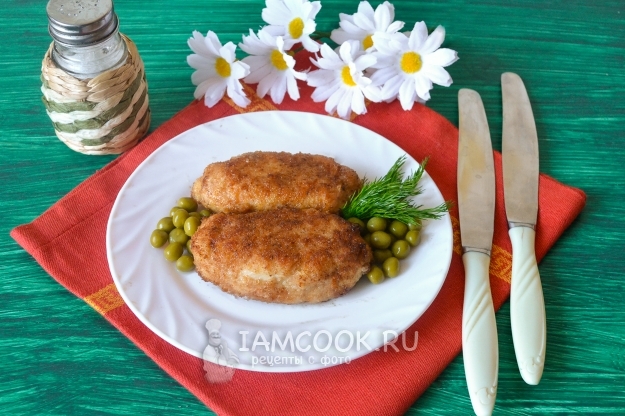 Das Rezept für Koteletts in Kiew in einer Pfanne