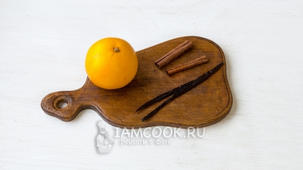 Připravte pomeranč, skořici a vanilku
