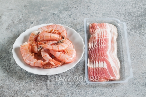 Ingredienser til rejer i bacon