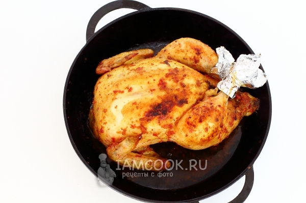 Receta de pollo en el horno completamente con una corteza crujiente