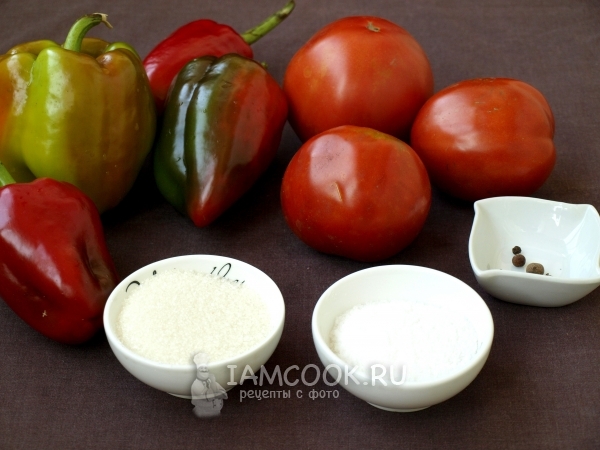 Složení pro lečo papriky a rajčata bez octu