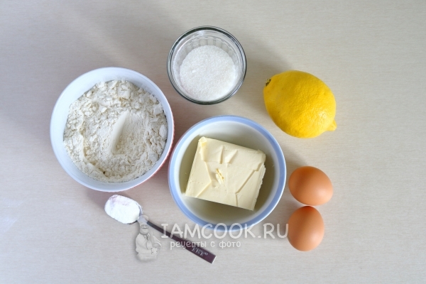 Zutaten für Zitronenkuchen in Silikonformen