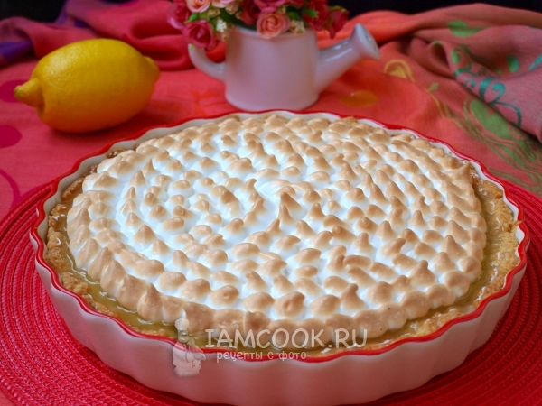Foto pie lemon dengan meringue