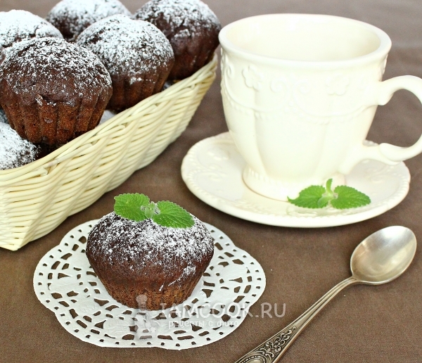 Fotografija finih čokoladnih muffina