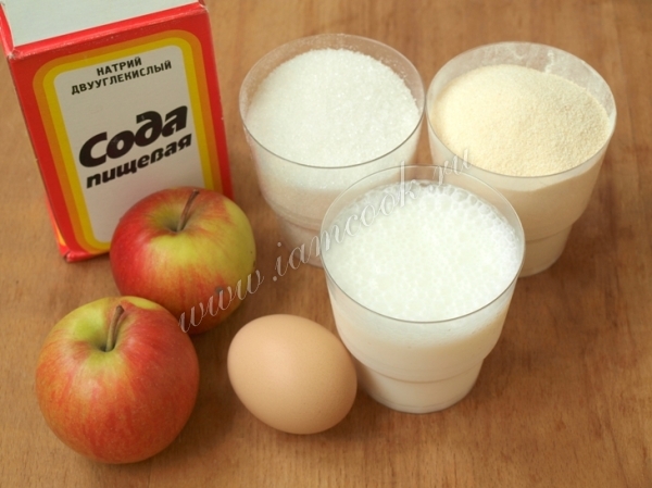 Ingredienser til æble manna