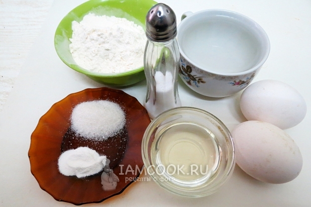 Ingredients for pancakes