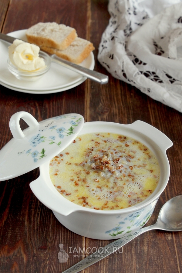 Photo of milk soup with buckwheat