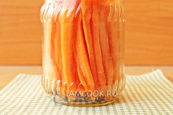 Put the carrots in a jar