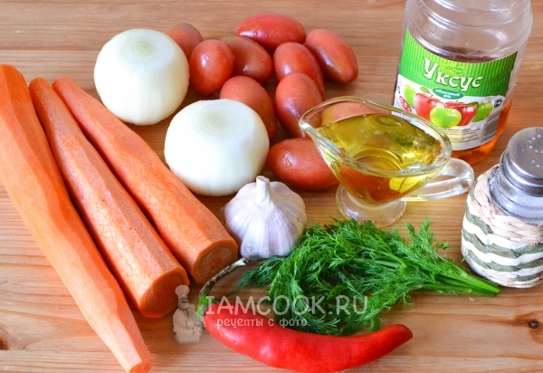 Ingredienser til gulerødder til suppe til vinteren i dåser