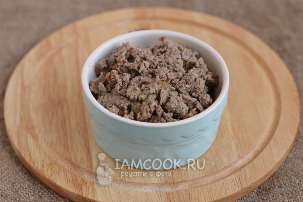 Recipe for chicken liver fillings for pasties and pies